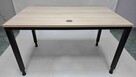 Biurko proste Balma 140x80 orzech rockford czarna rama - 3