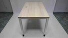 Biurko proste Balma 140 x 80 orzech rockford biała rama - 2