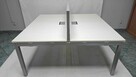 Biurko dwustanowiskowe typu bench Balma 160x165 białe - 2
