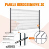 Ogrodzenie Panelowe 3D kompletne ze słupkiem i obejmami 1,53