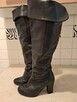 Buty damskie – włoskie skórzane kozaki czarne „Vera Gamma\ - 2