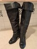 Buty damskie – włoskie skórzane kozaki czarne „Vera Gamma\