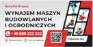 Wynajem sprzętu i maszyn budowlano - ogrodowych