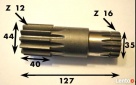 Wał reduktora obrotu do maszyn CAT 301.5 - 302,5 - NOWY - 4