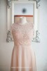 Asymetryczna szyfonowa sukienka na wesele z koronkową górą - 5