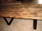 Stary stolik, ława, stół, stare drzewo. loft, retro - 1