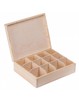 DREWNIANE pudełko herbaciarka 12 przegród decoupage - 1
