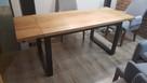 Stół dębowy rozkładany 3 m blat 8 cm Loft industrial Transpo - 8