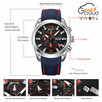 LUXURY chronograph date zegarek WR 3 ATM - 7