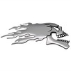 3D Chrome Duch naklejka chrom Auto Motocykl Samochód para 2 - 2