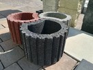 Gazony ogrodowe doniczki betonowe półksiężyc wysokość 25cm - 3