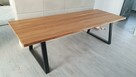 Stół dębowy 250 x 100 cm blat 4 cm Loft industrial - 8