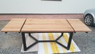 Stół dębowy 250 x 100 cm blat 4 cm Loft industrial - 6