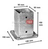 Podstawa Przykręcana do Słupa 90x90mm KOTWA - 1