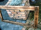 Stare okno z przedwojennej belki retro aranżacja 124x61 - 2