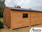 Garaż drewniany 5x7m z dachem dwuspadowym garaż z desek - 8