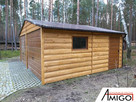 Garaż drewniany 5x7m z dachem dwuspadowym garaż z desek - 13
