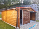 Garaż drewniany 5x7m z dachem dwuspadowym garaż z desek - 5