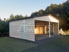 Garaż drewniany 5x7m z dachem dwuspadowym garaż z desek - 9