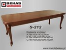 Śliczny komplet Duży Stół S212 + Krzesła Orzech Bekas Meble - 4