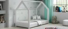 Białe łóżko dziecięce domek 80x160 sosnowe - 3