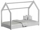 Białe łóżko dziecięce domek 80x160 sosnowe - 5