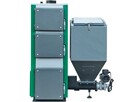 Kocioł z podajnikiem na ekogroszek + ruszt drewno 10kW >60m2 - 3