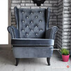 Fotel Uszak grafit + brylanty - 2