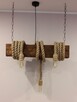 Lampa OLD BEAM z liny jutowej i starej belki żyrandol 3x E27 - 5
