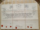 Rękopis Książę Saksonii Coburg - 1846 rok - Certyfikat - 2