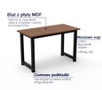 Stół biurko LOFTOWE metalowe nogi KOLORY blatów - 4