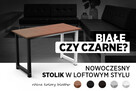 Stół biurko LOFTOWE metalowe nogi KOLORY blatów - 1