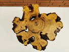 Stolik kawowy drewniany, plaster drewna, loft, żywica - 4
