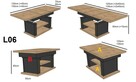 Ławostół Ława Stół Loft L06 rozkładany Orzech Ecco Czarny - 4