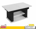 Ławostół Ława L06 rozkładany do 200/210cm Biały / Czarny - 2