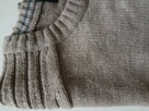 sweter męski damski sweterek bluza beżowy brązowy - 5