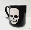 Skull cup biała czacha czarny kubek halloween mug czaszka - 4