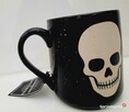 Skull cup biała czacha czarny kubek halloween mug czaszka - 6