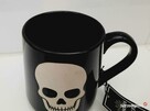 Skull cup biała czacha czarny kubek halloween mug czaszka - 2