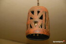 Lampa sufitowa - zabytkowa wykonana z wypalanej kamionki - 4