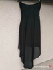 czarna włoska asymetryczna sukienka * rozmiar S - 3