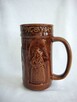 Kufel ceramiczny masywny zdobiony z lat 70-tych - 2