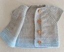 Zestaw Bluza i Opaska | Szaro-niebieski | HANDMADE - 4