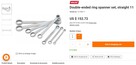 Nowe Klucze Oczkowe Proste Dwustronne Holex Chrome Vanadium - 8