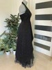 Śliczna suknia wieczorowa 34 czarna cyrkonie - 2