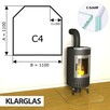 Szyba pod kominek ze szkła hartowanego C4 - 1100x1100 - 3
