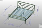 Stelaż łóżka łóżko metalowe sztywne producent loft - 3