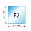 Szyba pod kominek ze szkła hartowanego F2 - 1100x1000 - 1