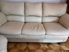 Zestaw wypoczynkowy skórzany kanapa sofa z funkcją spania - 5