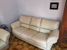 Zestaw wypoczynkowy skórzany kanapa sofa z funkcją spania - 6